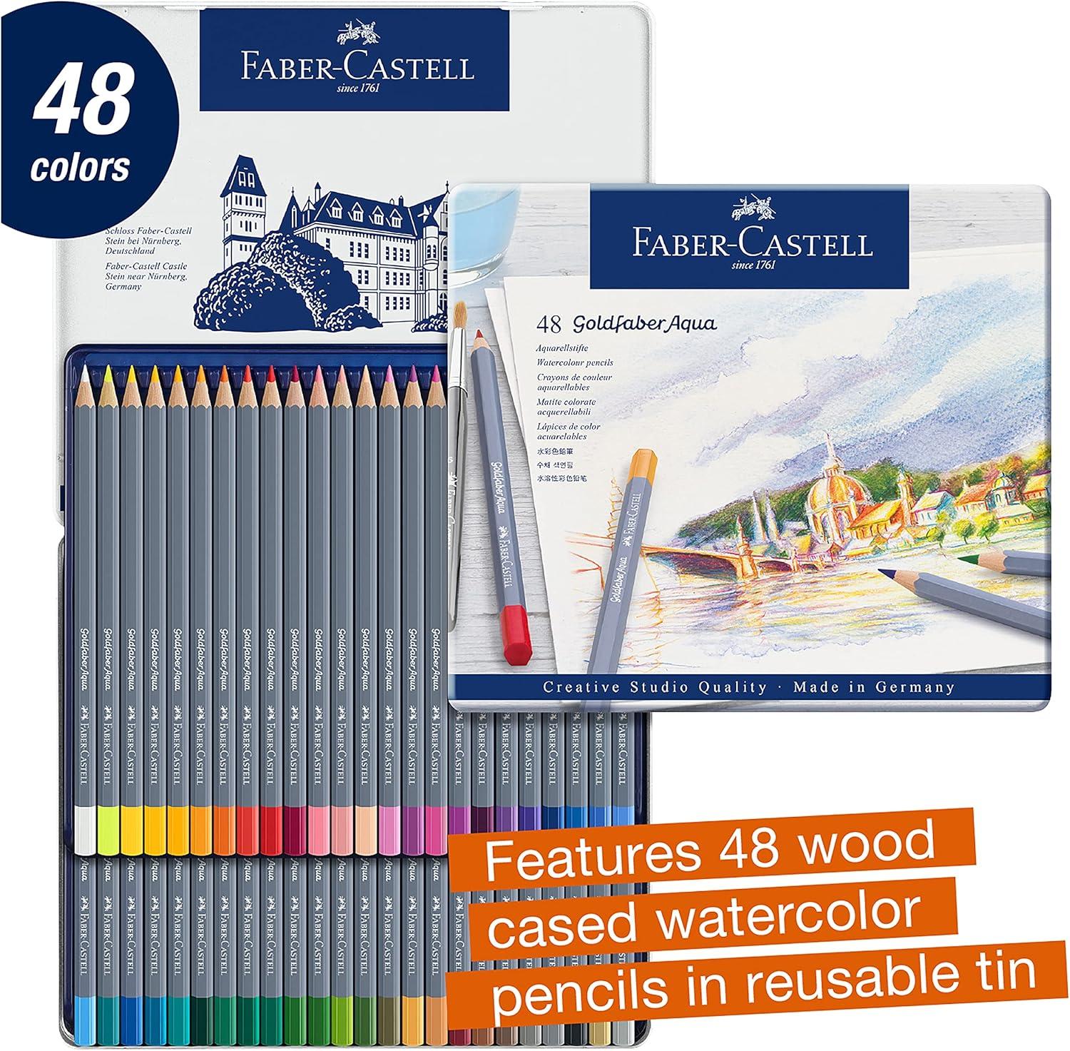 imageFaberCastell Creative Studio Goldfaber Watercolor Pencils 48Count48 Count Pack of 1