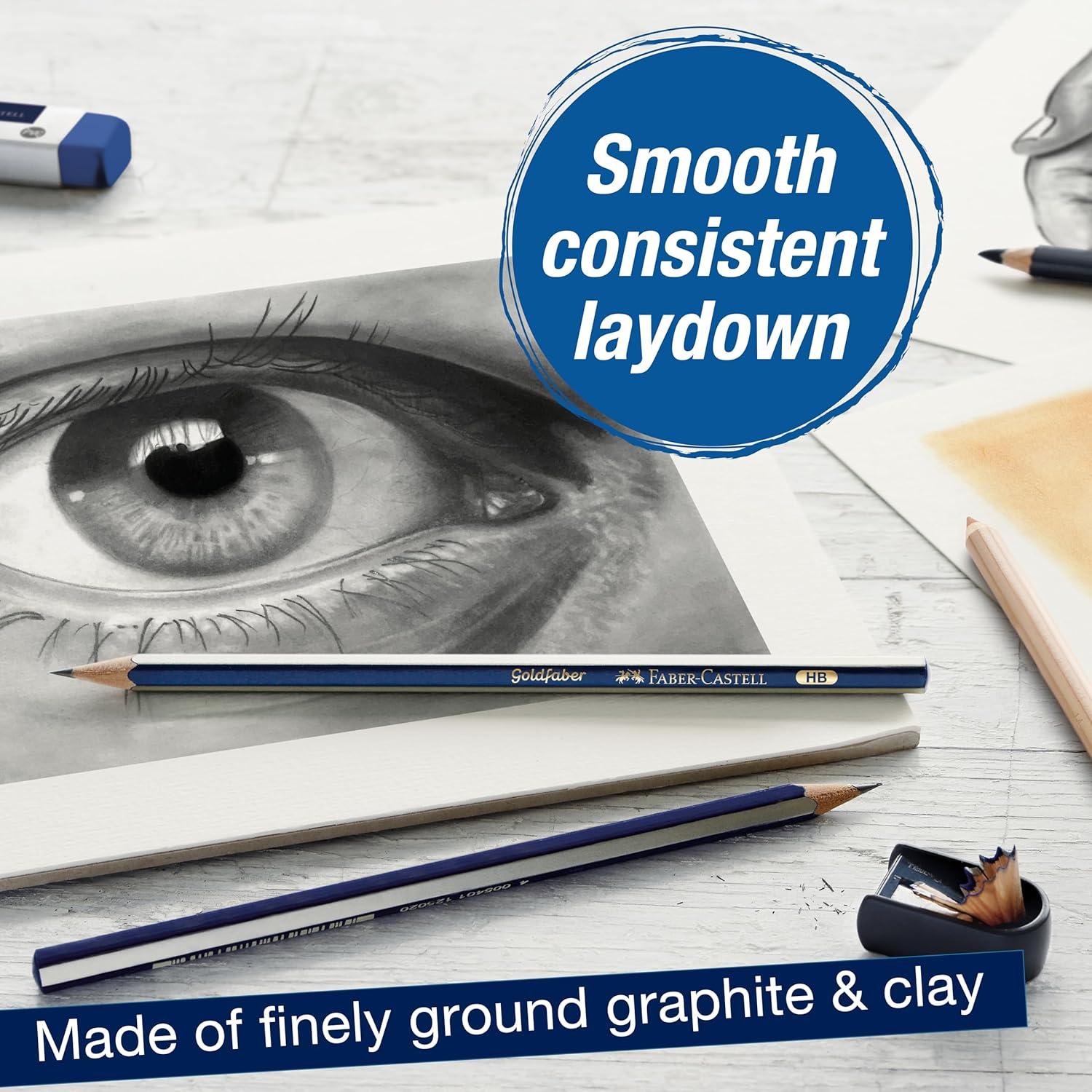 imageFaberCastell Graphite Sketch Pencil Set  6 Graphite Pencils 2H HB B 2B 4B 6B Drawing Pencils and Sketching Supplies12 Count