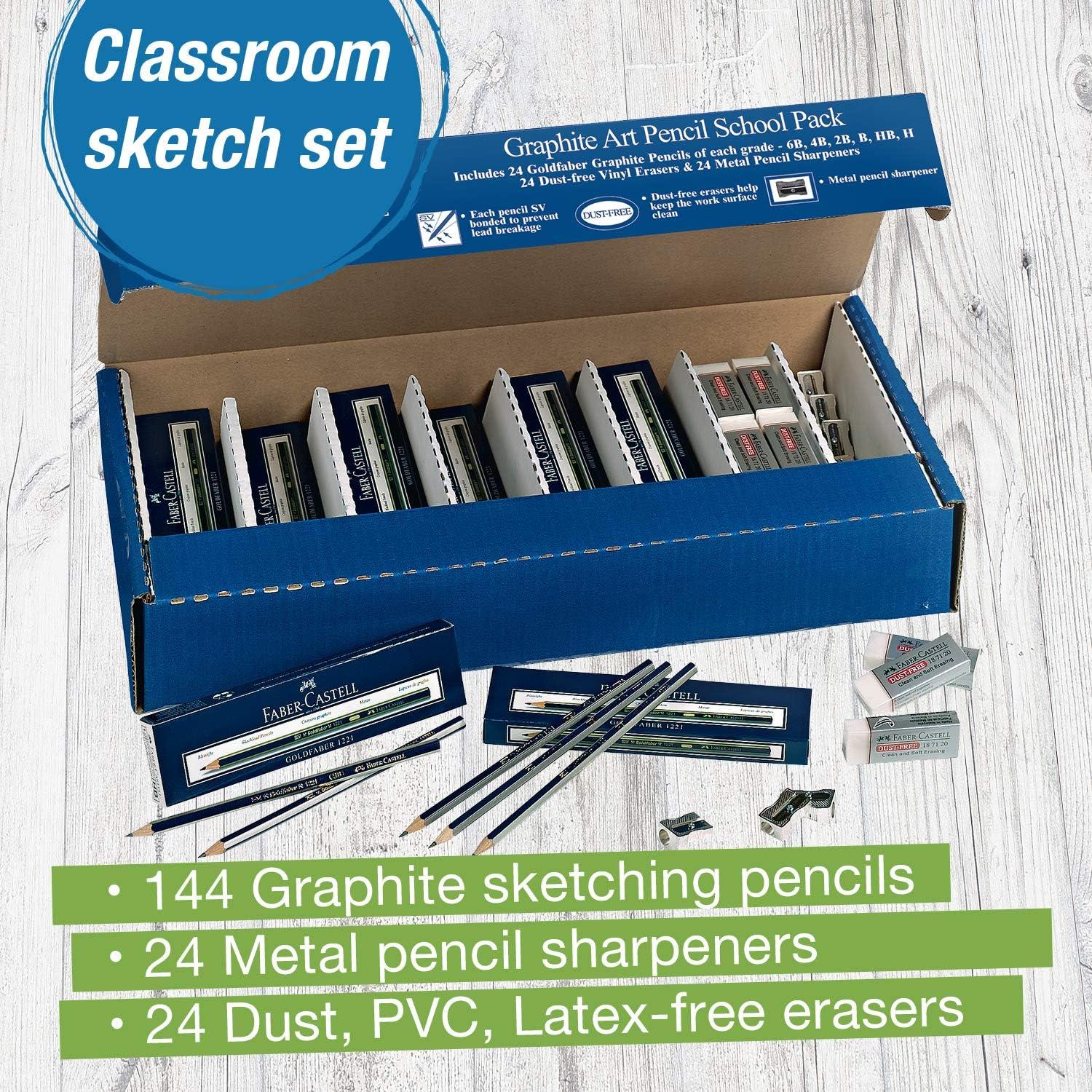 imageFaberCastell Graphite Sketch Pencil Set  6 Graphite Pencils 2H HB B 2B 4B 6B Drawing Pencils and Sketching SuppliesGraphite School Pack