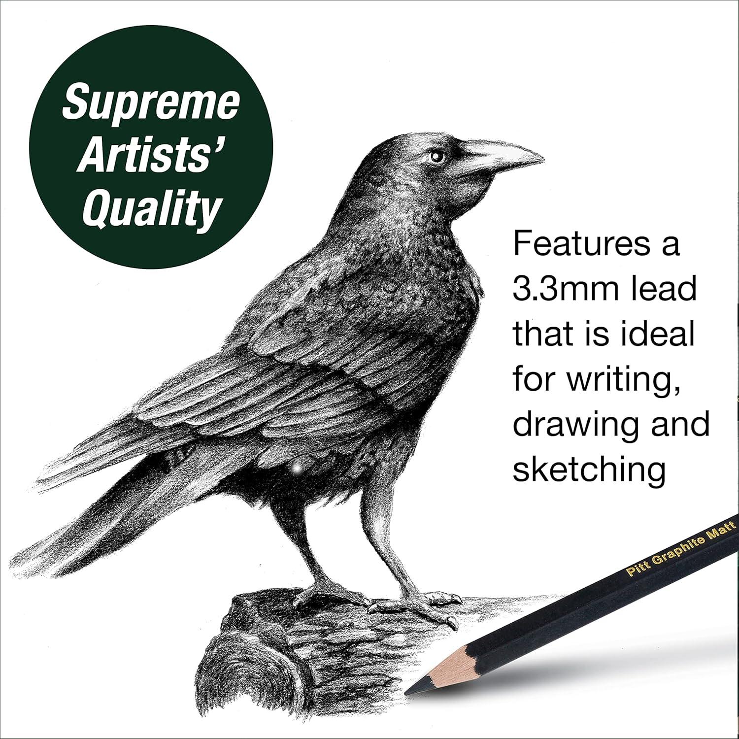 imageFaberCastell Pitt Graphite Matte Pencil Set Metal Tin of 6 Graphite Pencils Sketching and Drawing Pencil Set B 4B 6B 8B 10B 12B1 Count Pack of 3