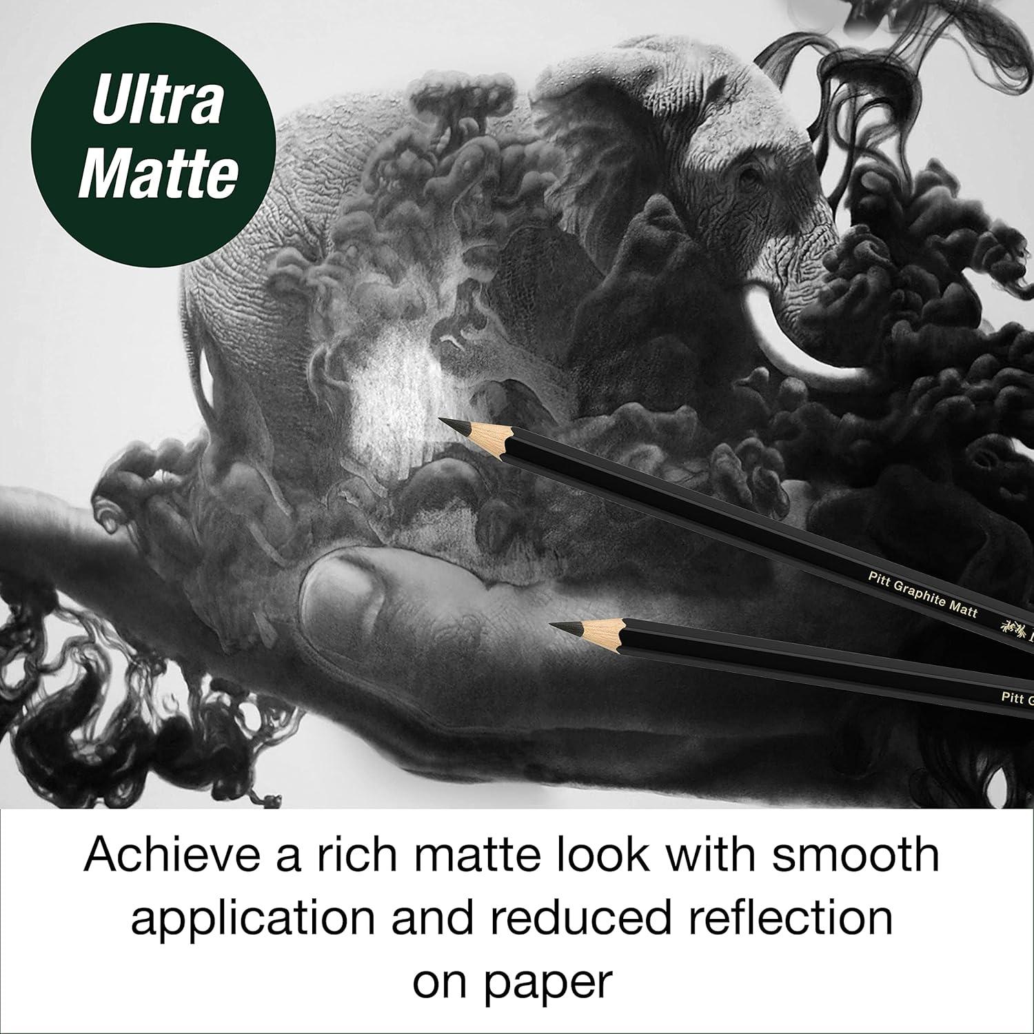 imageFaberCastell Pitt Graphite Matte Pencil Set Metal Tin of 6 Graphite Pencils Sketching and Drawing Pencil Set B 4B 6B 8B 10B 12B1 Count Pack of 3