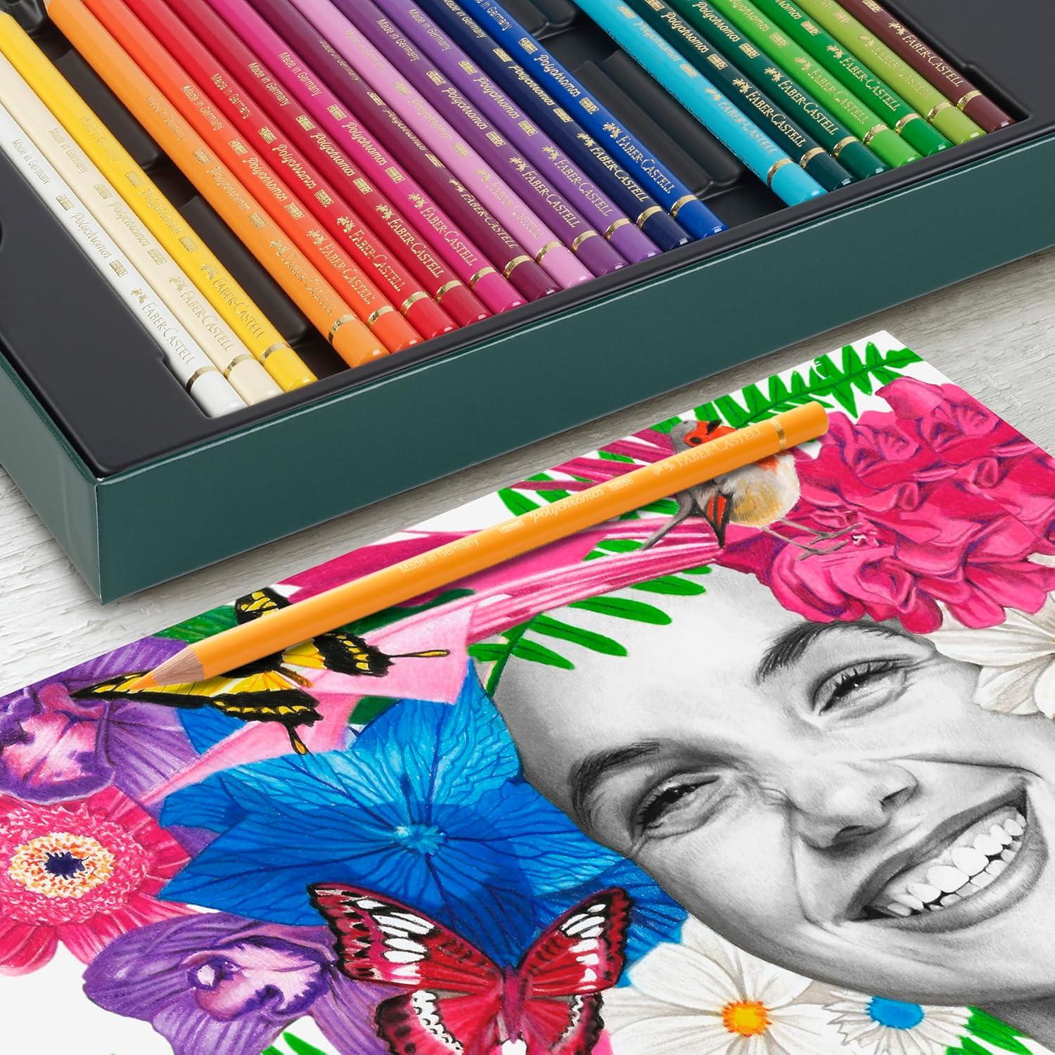 imageFaberCastell Polychromos Colored Pencils and Pitt Graphite Matte Gift Set 23 Piece Artist Quality Sketching and Colored Pencils Set with Accessories40 Count