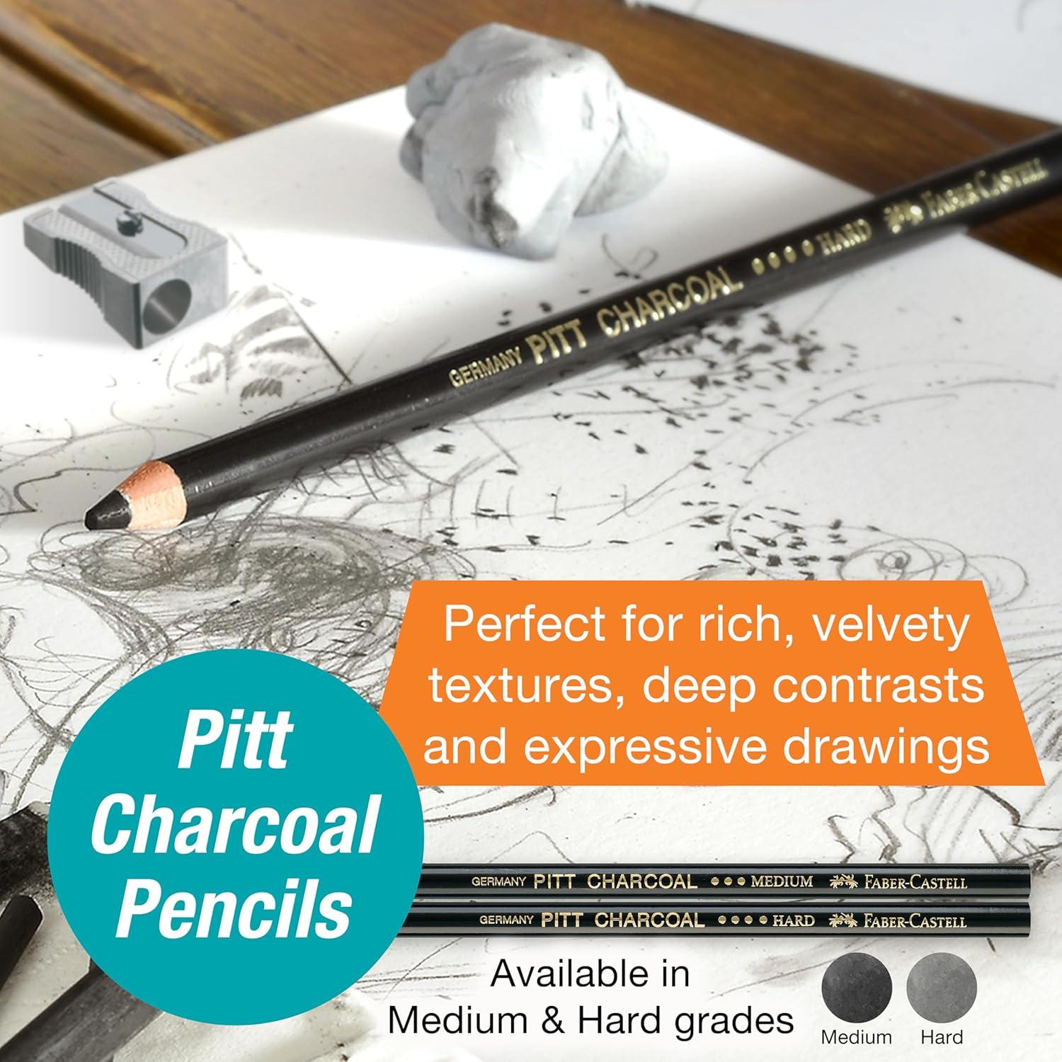 imageFaberCastell Try It Box Monochrome 27 Piece Drawing Art Kit Featuring Colored Pencils Graphite and Charcoal Pencils Professional Art Supplies for Adults Teens and Beginners