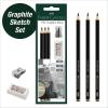 imageFaberCastell Pitt Graphite Matte Pencil Set Metal Tin of 6 Graphite Pencils Sketching and Drawing Pencil Set B 4B 6B 8B 10B 12B1 Count Pack of 3