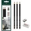 imageFaberCastell Pitt Graphite Matte Pencil Set Metal Tin of 6 Graphite Pencils Sketching and Drawing Pencil Set B 4B 6B 8B 10B 12B1 Count Pack of 3