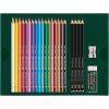 imageFaberCastell Polychromos Colored Pencils and Pitt Graphite Matte Gift Set 23 Piece Artist Quality Sketching and Colored Pencils Set with Accessories23 Count