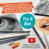 imageFaberCastell Try It Box Monochrome 27 Piece Drawing Art Kit Featuring Colored Pencils Graphite and Charcoal Pencils Professional Art Supplies for Adults Teens and Beginners