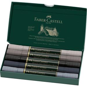 imageFaberCastell Albrecht Durer Watercolor Markers  Urban Sketching  Wallet of 5 Watercolor Brush Markers5 Count  Grey Tones