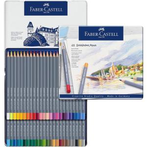 imageFaberCastell Creative Studio Goldfaber Watercolor Pencils 48Count48 Count Pack of 1