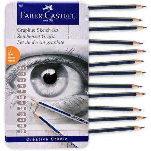 imageFaberCastell Graphite Sketch Pencil Set  6 Graphite Pencils 2H HB B 2B 4B 6B Drawing Pencils and Sketching Supplies12 Count