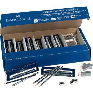 imageFaberCastell Graphite Sketch Pencil Set  6 Graphite Pencils 2H HB B 2B 4B 6B Drawing Pencils and Sketching SuppliesGraphite School Pack