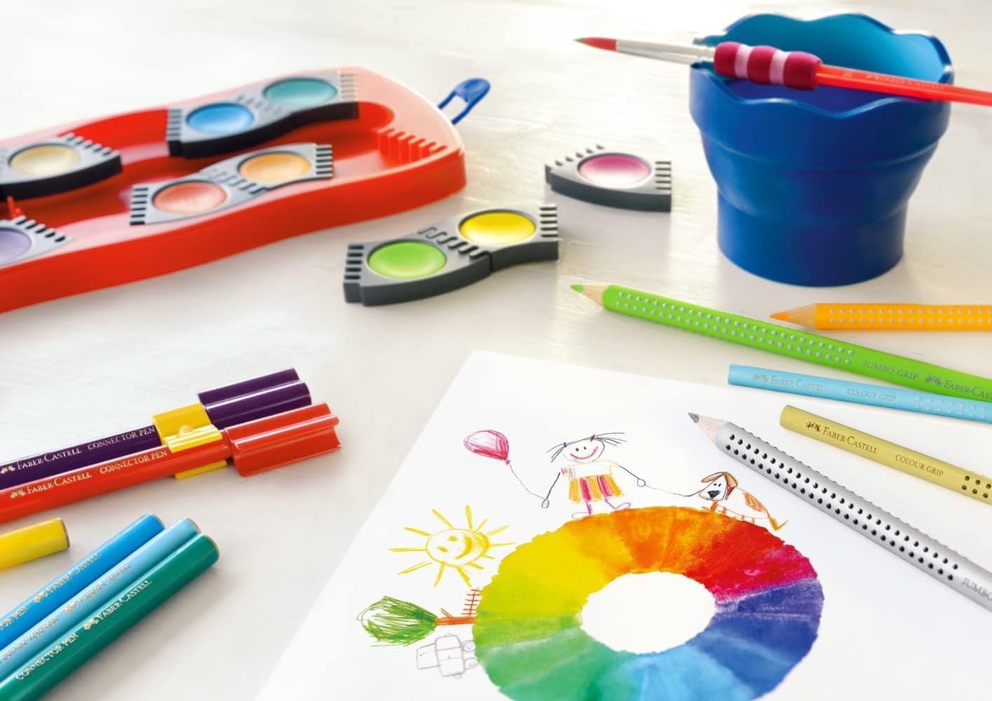 imageFaberCastell Connector Watercolor Paint Set for Kids  24 Water Paints Watercolors Paint for Kids Ages 61 Ounce Pack of 12