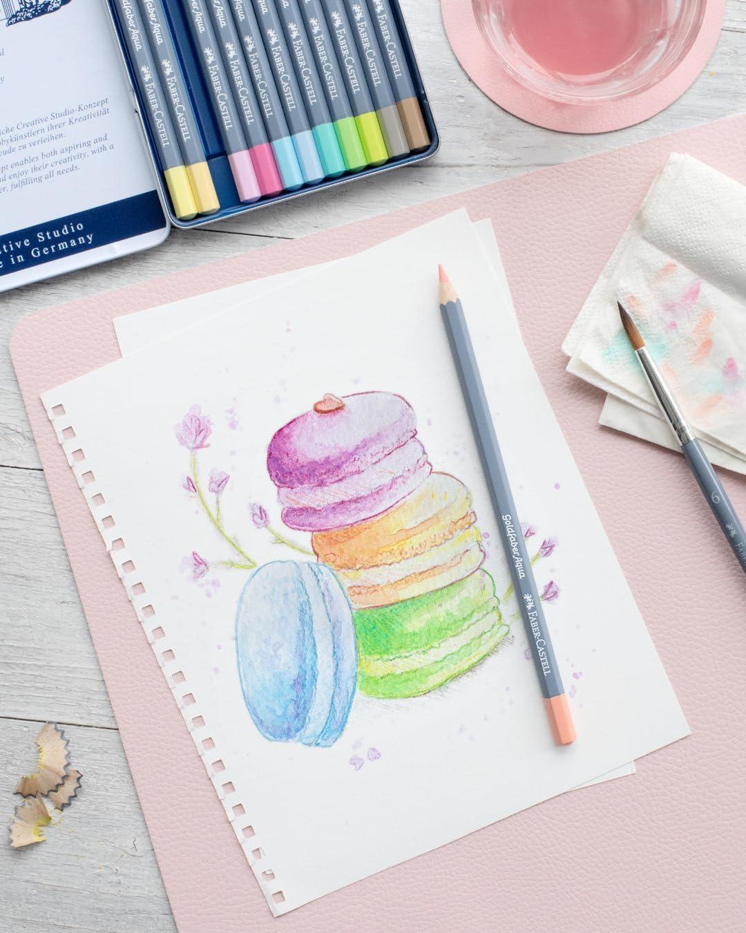 imageFaberCastell Goldfaber Aqua Watercolor Gift Set  Watercolor Pencils for Adults Includes Watercolor Paper and Accessories1 Count Pack of 12