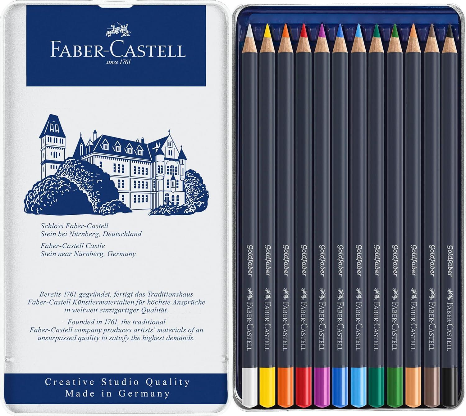imageFaberCastell Goldfaber Aqua Watercolor Gift Set  Watercolor Pencils for Adults Includes Watercolor Paper and Accessories12 Count Pack of 1