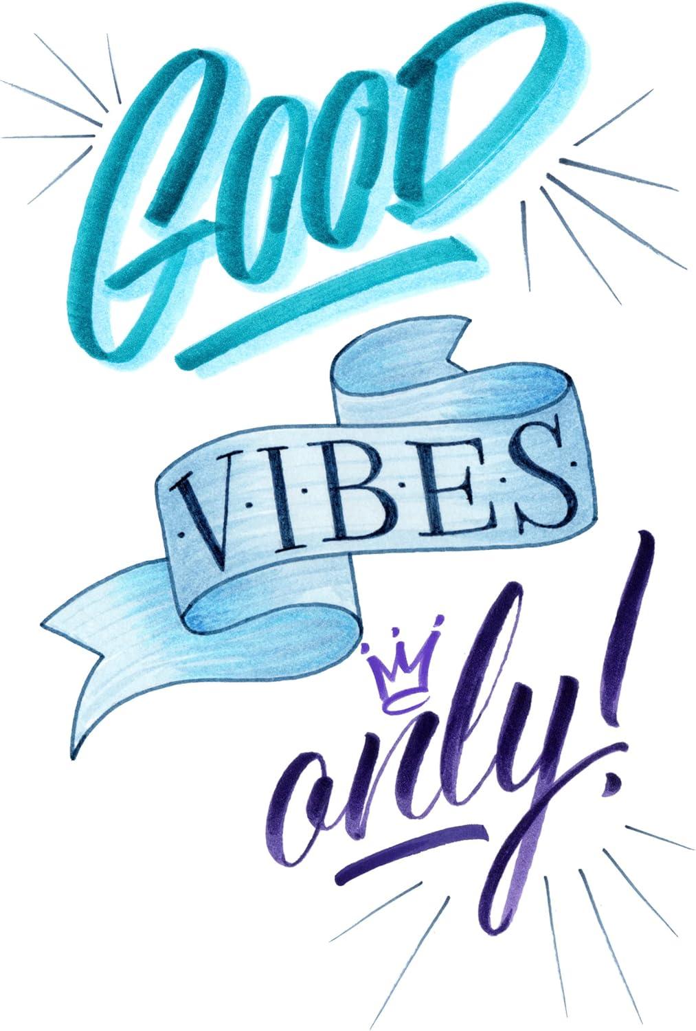 imageFaberCastell Pitt Artist Pen Hand Lettering Set  6 Modern Calligraphy and Lettering Markers in Assorted Nibs and Colors Be BoldBluePurples6 Count