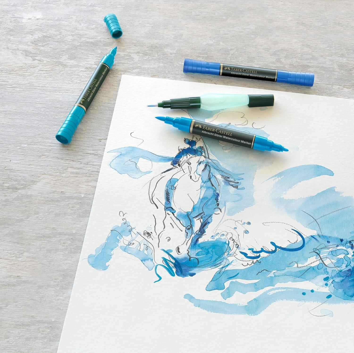 imageFaberCastell Pitt Artist Pen Hand Lettering Set  6 Modern Calligraphy and Lettering Markers in Assorted Nibs and Colors Be BoldBluePurples6 Count
