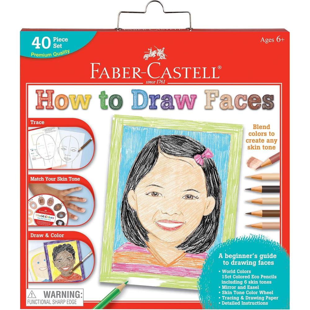 imageFaberCastell World Colors Ecopencils 27 Count  Diverse Skin Tone Colored Pencils For KidsHow to Draw Faces Portrait Set