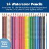 imageFaberCastell  Grip Watercolor Ecopencils  Premium Art Supplies for Kids 24 Count24 Count  Paintbrush
