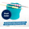 imageFaberCastell Clic ampamp Go Artist Water Cup Dark Green  TravelFriendly Collapsible Brush Cleaner Tool with Brush Stand Scalloped Rim NonSlip Base Portable Palette ampamp Rinser1 Count Pack of 1