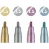 imageFaberCastell Design Memory Craft Metallic PITT Artist Pens  3 Colored Metallic Colors  Smooth Bullet Nibs Classic Metallic FBR7700904 Count Colored Metallic