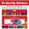 imageFaberCastell DuoTip Washable Markers  24 Markers 48 Colors24 Markers 48 Colors