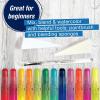 imageFaberCastell Gelatos Brights 12 Watercolor Gel Crayons and Watercolor Supplies Versatile Art Pigment Crayons for Adults Gel Sticks for Mixed Media Journaling Supplies for Artists ampamp HobbyistsBrights