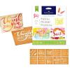 imageFaberCastell Mixed Media Paper Stencils  301 Collection  10 Reusable Lettering StencilsLettering II