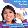 imageFaberCastell Painted Wood Earring Making Kit  Create 3 Wood Earrings Birthday Gifts for Women and Crafts for Adults Jewelry Making Craft Supplies Teen Girl Gifts Craft Kits for Adults