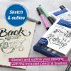imageFaberCastell Pitt Artist Pen Hand Lettering For Beginners Set  8 Modern Calligraphy and Lettering Markers In Pink Floral TonesHand Lettering Starter Set 7 Assorted Nibs