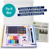 imageFaberCastell Try It Box Dry Mediums 26 Piece Sketching Coloring Art Set with Colored Pencils Graphite Pencils Pastels Pitt Artist Pen and Art ToolsDry Mediums