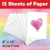 imageFaberCastell Watercolor Paper Pad  9x12 Inches 15 Sheets  Cold Pressed Water Color Sketchbook 140 lb300 GSM15 Count Pack of 1
