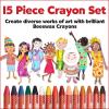 imageFaberCastell World Colors Beeswax Crayons  15 Count 9 Traditional and 6 Skin Color Crayons  Multicultural Crayons for Kids15 Count Multicultural