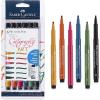 imageFaberCastell Calligraphy Pitt Artist Pen Set  6 Subtle Toned Calligraphy PensMulti Colors