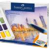 imageFaberCastell Creative Studio Portable Watercolor Palette  24 Water Colors In Half Pans with Travel Watercolor Brush 24 Colors1 Count Pack of 1