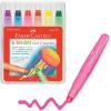 imageFaberCastell Gel Crayons  12 Vibrant Colors in Durable Storage Case6 Neon Colors