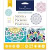 imageFaberCastell Mixed Media Paper Stencils  301 Collection  10 Reusable Lettering StencilsMandala