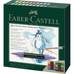 imageFaberCastell Albrecht Durer Watercolor Markers  Wallet of 20 Watercolor Dual Tip Markers