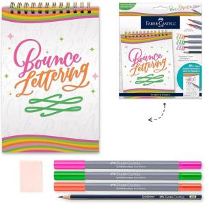 imageFaberCastell Bounce Lettering  Hand Lettering for Beginners DIY Crafts Project with 3 Brush Pens for LetteringBounce Lettering