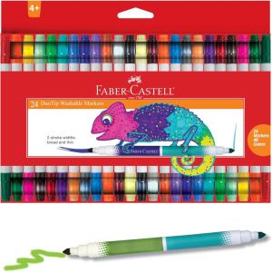 imageFaberCastell DuoTip Washable Markers  24 Markers 48 Colors24 Markers 48 Colors
