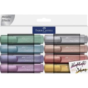 imageFaberCastell Metallic Highlighters  4 Glitter Highlighter Pens for Journaling and Note Taking Study Supplies8 Metallic Colors