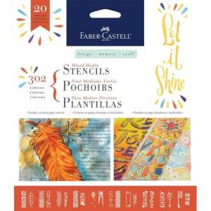 imageFaberCastell Mixed Media Paper Stencils  301 Collection  10 Reusable Lettering StencilsFaith