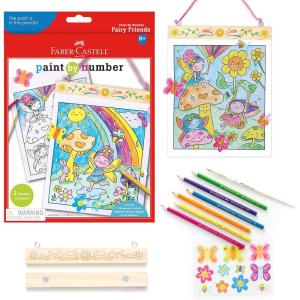 imageFaberCastell Paint by Number Sweets  Kids Watercolor Paint by Number Craft for Ages 68Fairy Friends