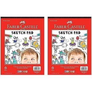 imageFaberCastell Watercolor Paper Pad  9x12 Inches 15 Sheets  Cold Pressed Water Color Sketchbook 140 lb300 GSM1 Count Pack of 2