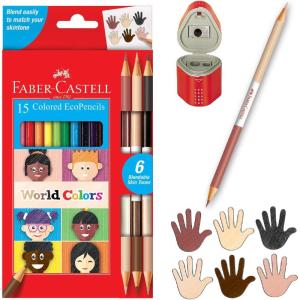 imageFaberCastell World Colors Ecopencils 27 Count  Diverse Skin Tone Colored Pencils For Kids15 Count  Sharpener