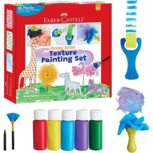 imageFaberCastell Young Artist Texture Painting  Painting Set for Kids Ages 5 Toddler Art Supplies Packaging May VaryTexture Painting