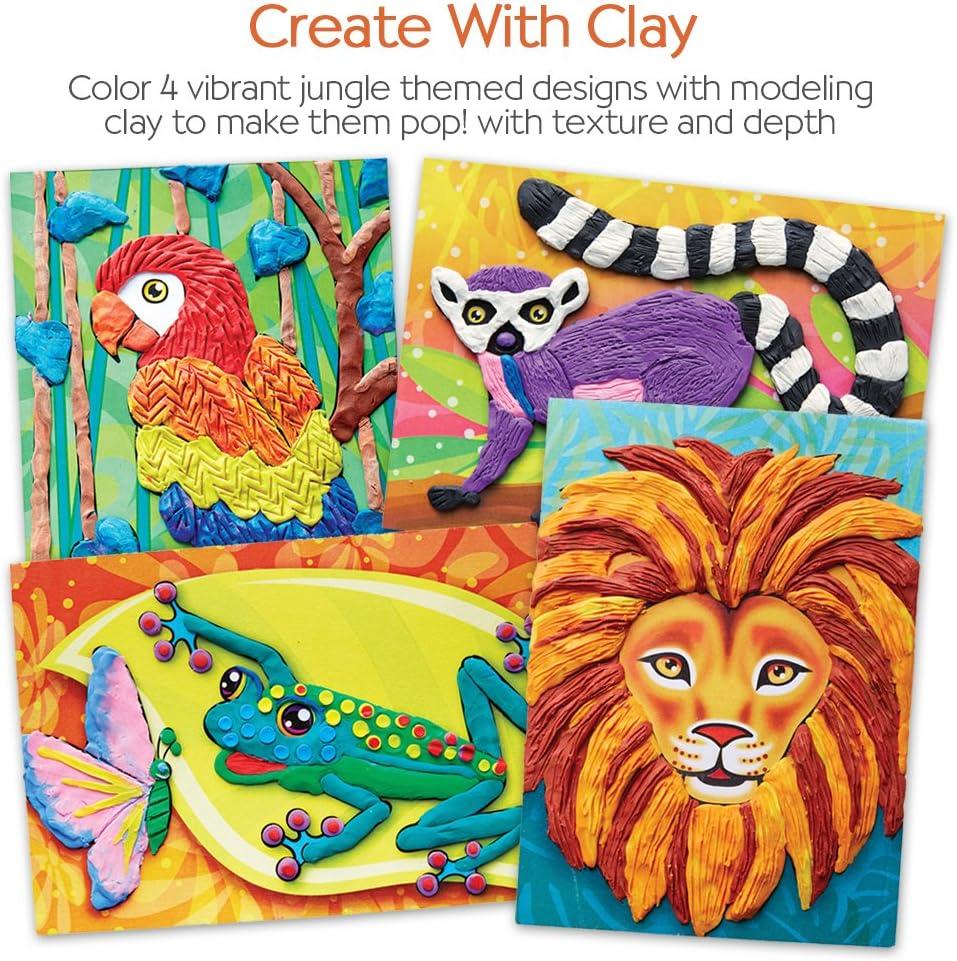 imageFaberCastell World Colors Modeling Clay  Modeling Clay for Kids  Sensory PlayColoring with Clay Jungle Animals
