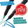 imageFaberCastell Black Edition Felt Tip Pen with Soft Brush Nib 10 Colors  Brush Tip Markers for Adult Coloring Lettering and Drawing Calligraphy Brush Pen for Artists