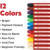 imageFaberCastell Blendable Oil Pastels In Durable Storage Case 24 Vibrant Colors  NonToxic Pastels for KidsOil Pastel Bulk Classroom Pack 288 Count