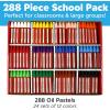 imageFaberCastell Blendable Oil Pastels In Durable Storage Case 24 Vibrant Colors  NonToxic Pastels for KidsOil Pastel Bulk Classroom Pack 288 Count