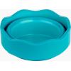 imageFaberCastell Clic ampamp Go Portable Paint Water Cup with Brush Holder Turquoise  Collapsible Paint Brush Cleaner Rinse Cup Travel Friendly Painting Accessories1 Count Pack of 1